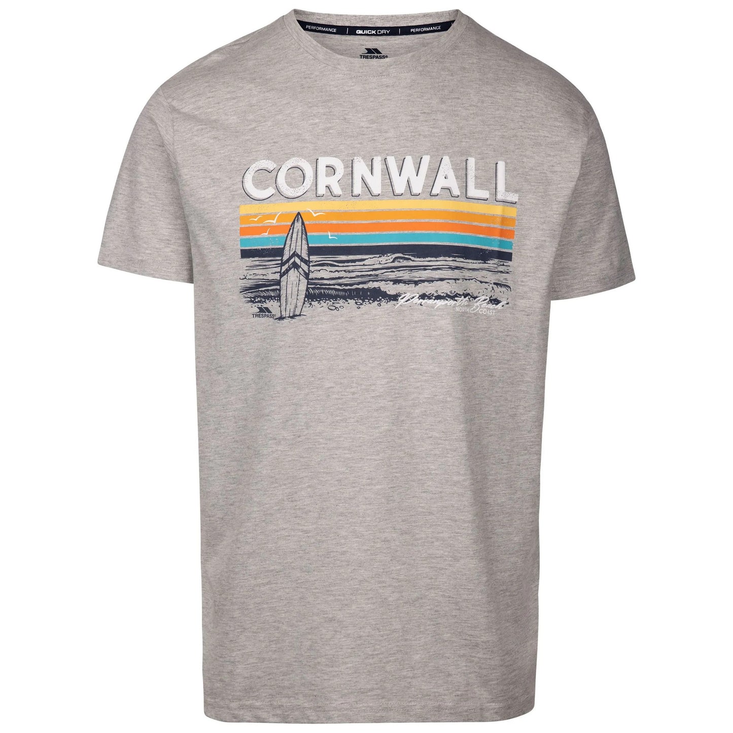 Grey Marl - Front - Trespass Mens Akkul T-Shirt