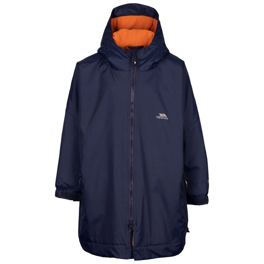 Navy - Front - Trespass Childrens-Kids TP50 Waterproof Jacket
