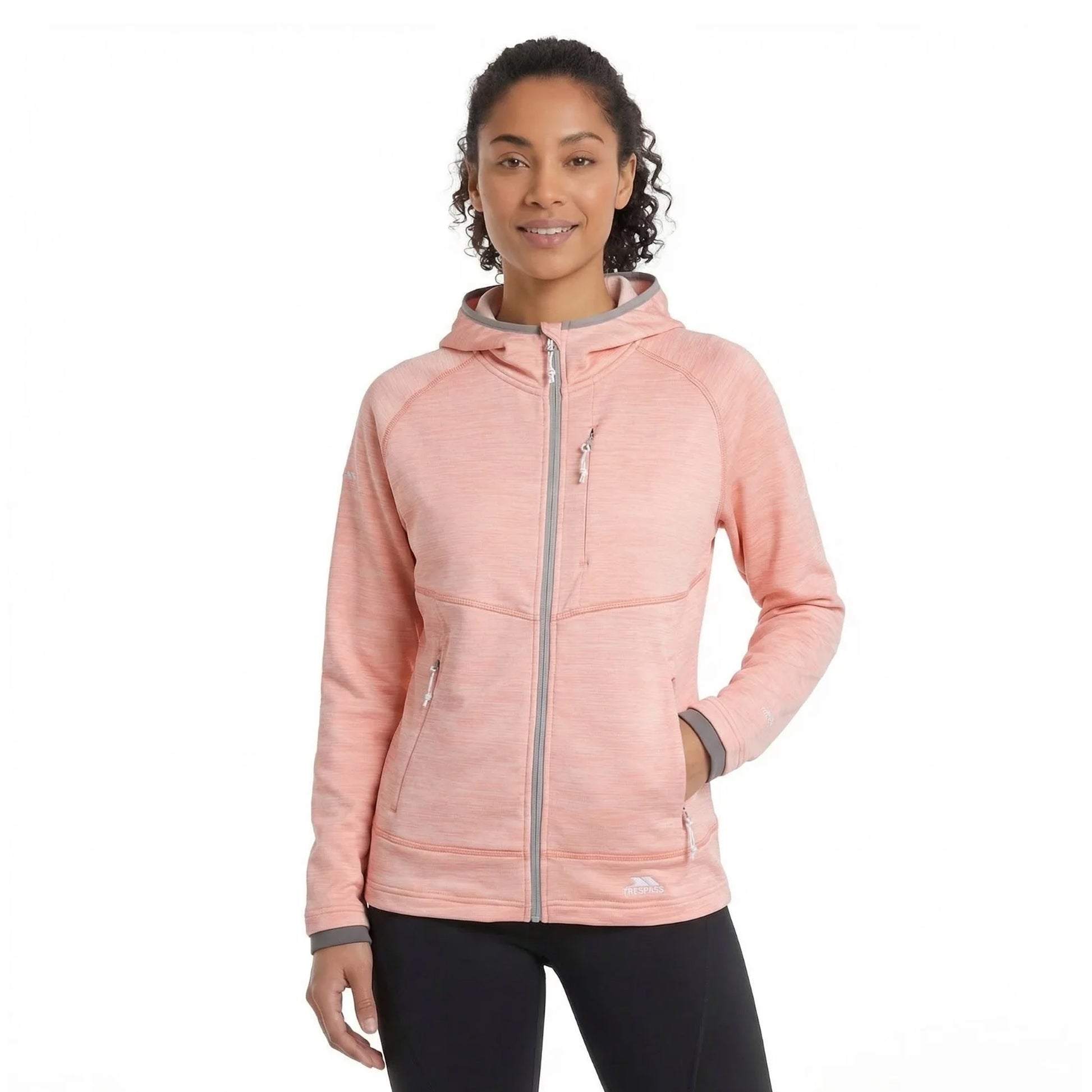 Pink Shell - Side - Trespass Womens-Ladies AT200 Fleece Jacket