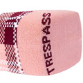 Dark Cherry - Side - Trespass Unisex Adult Fergus Checked Socks