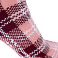 Dark Cherry - Close up - Trespass Unisex Adult Fergus Checked Socks