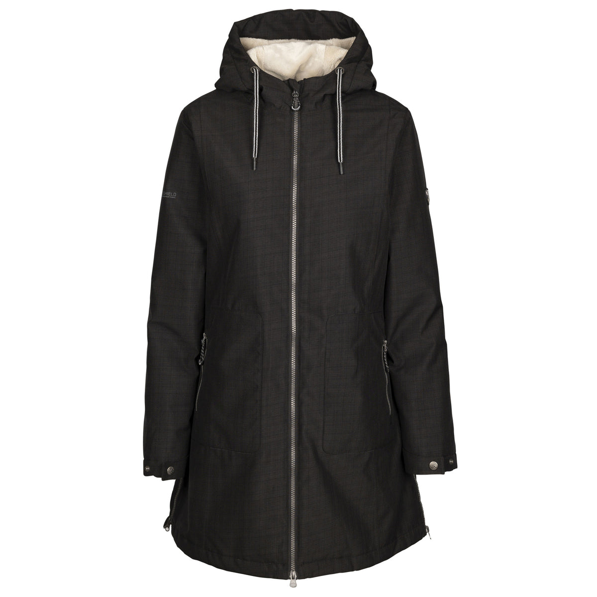 Black - Front - Trespass Womens-Ladies Neeska TP50 Waterproof Jacket
