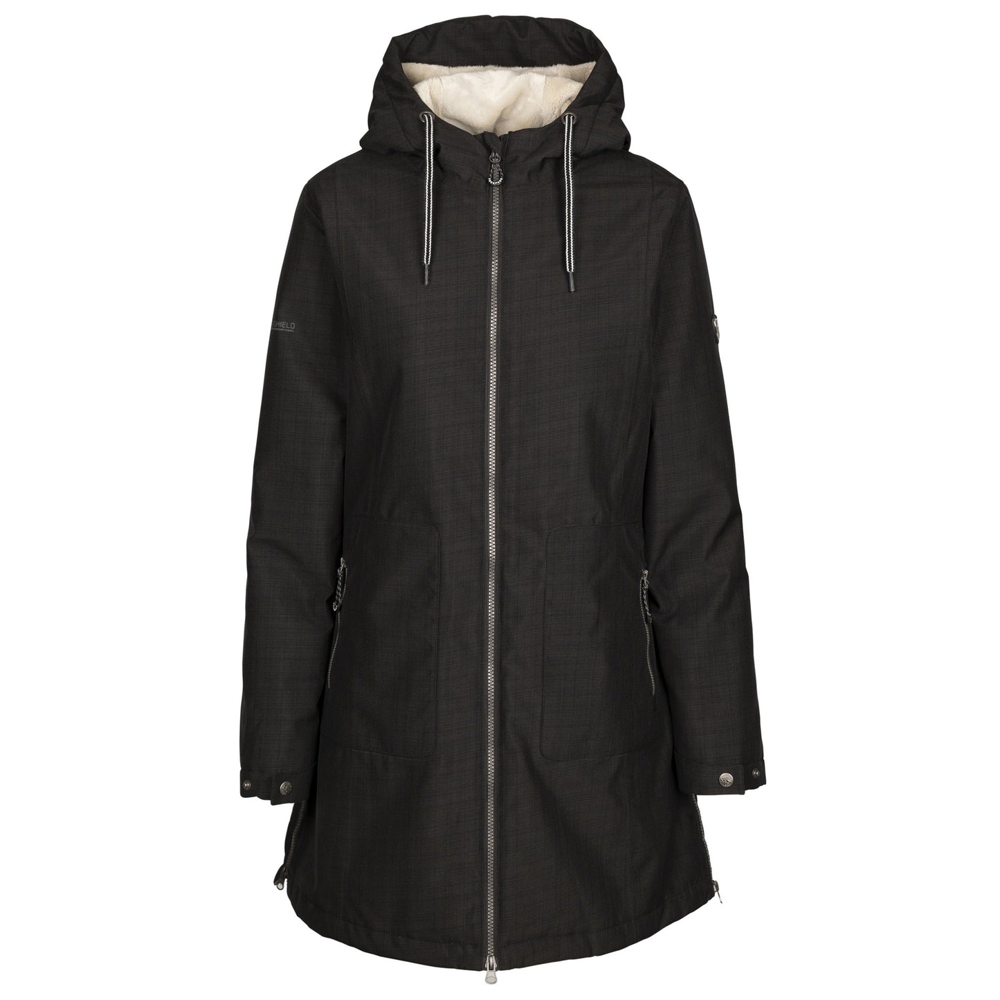 Black - Front - Trespass Womens-Ladies Neeska TP50 Waterproof Jacket