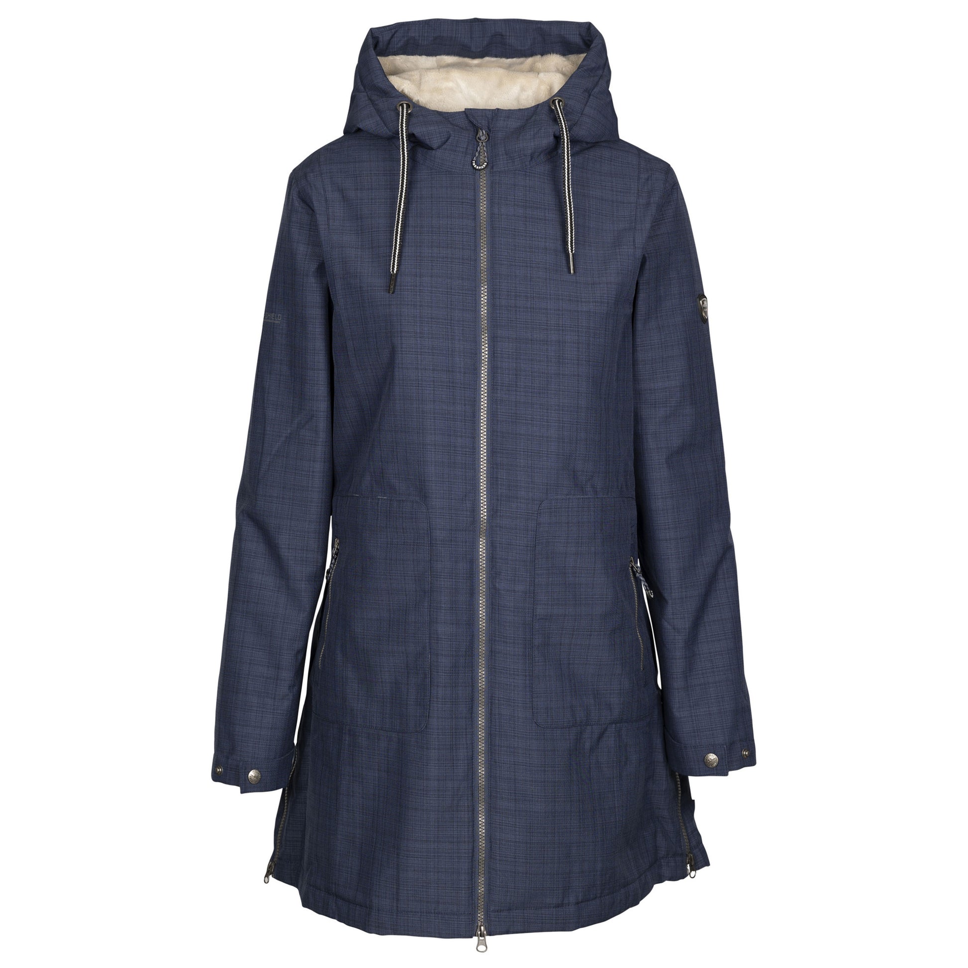 Navy - Front - Trespass Womens-Ladies Neeska TP50 Waterproof Jacket