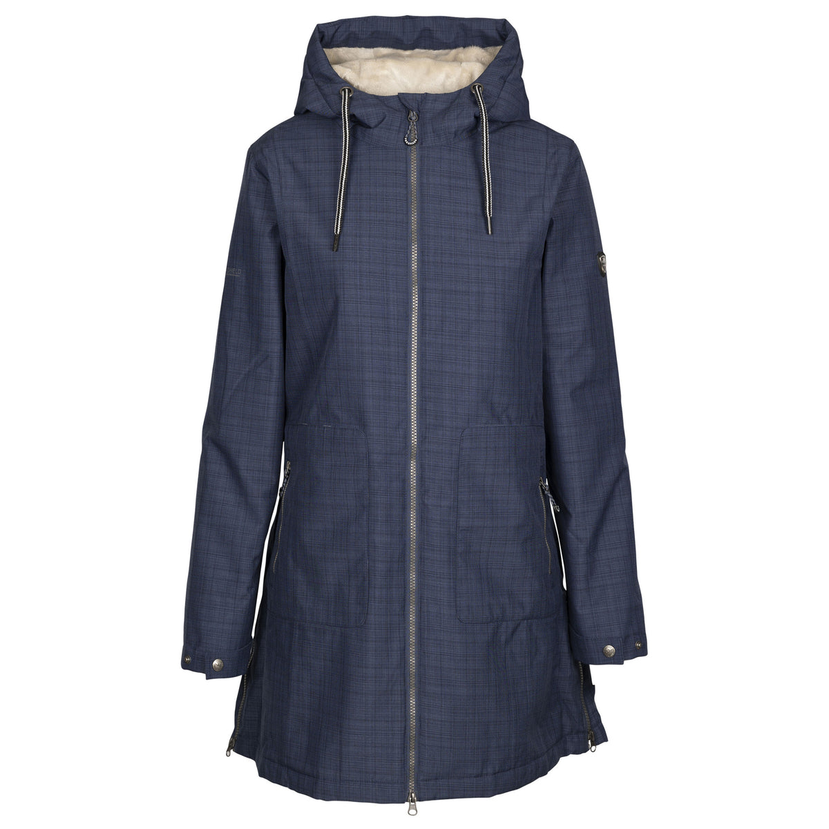 Navy - Front - Trespass Womens-Ladies Neeska TP50 Waterproof Jacket