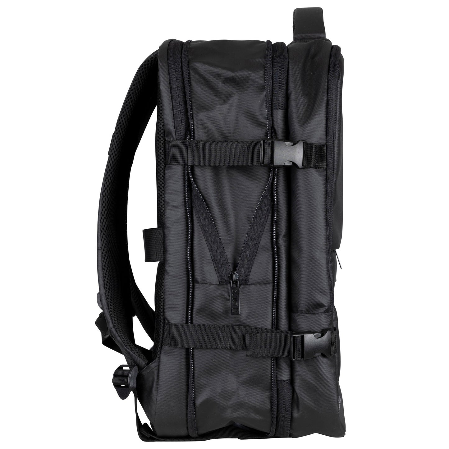 Black - Side - Trespass Rados DLX Travel Rucksack
