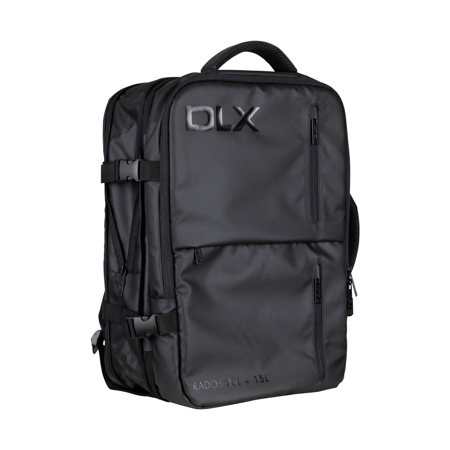 Black - Front - Trespass Rados DLX Travel Rucksack