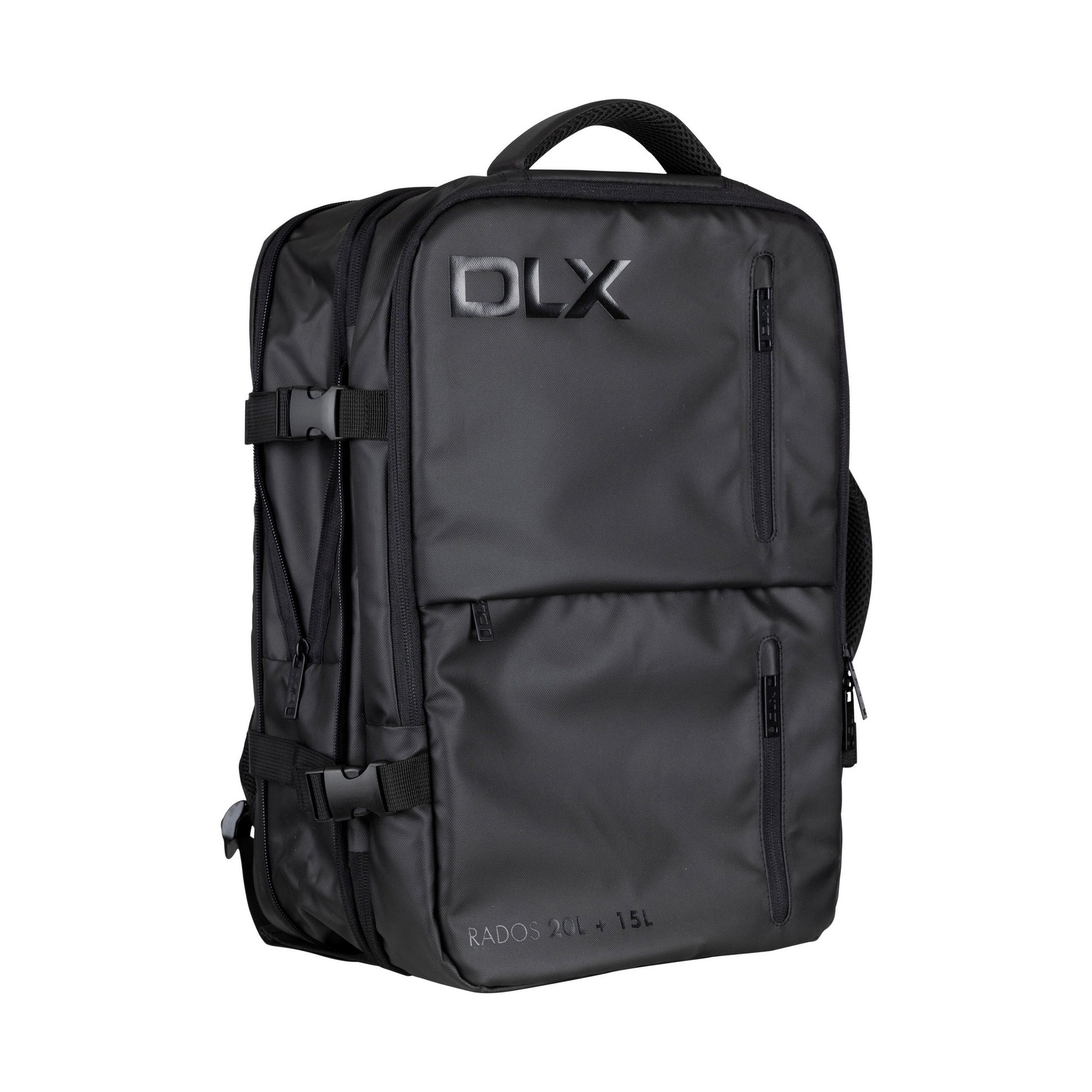 Black - Front - Trespass Rados DLX Travel Rucksack