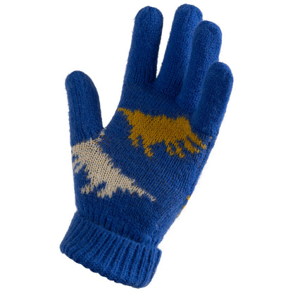 Blue - Back - Trespass Childrens-Kids Casper Gloves