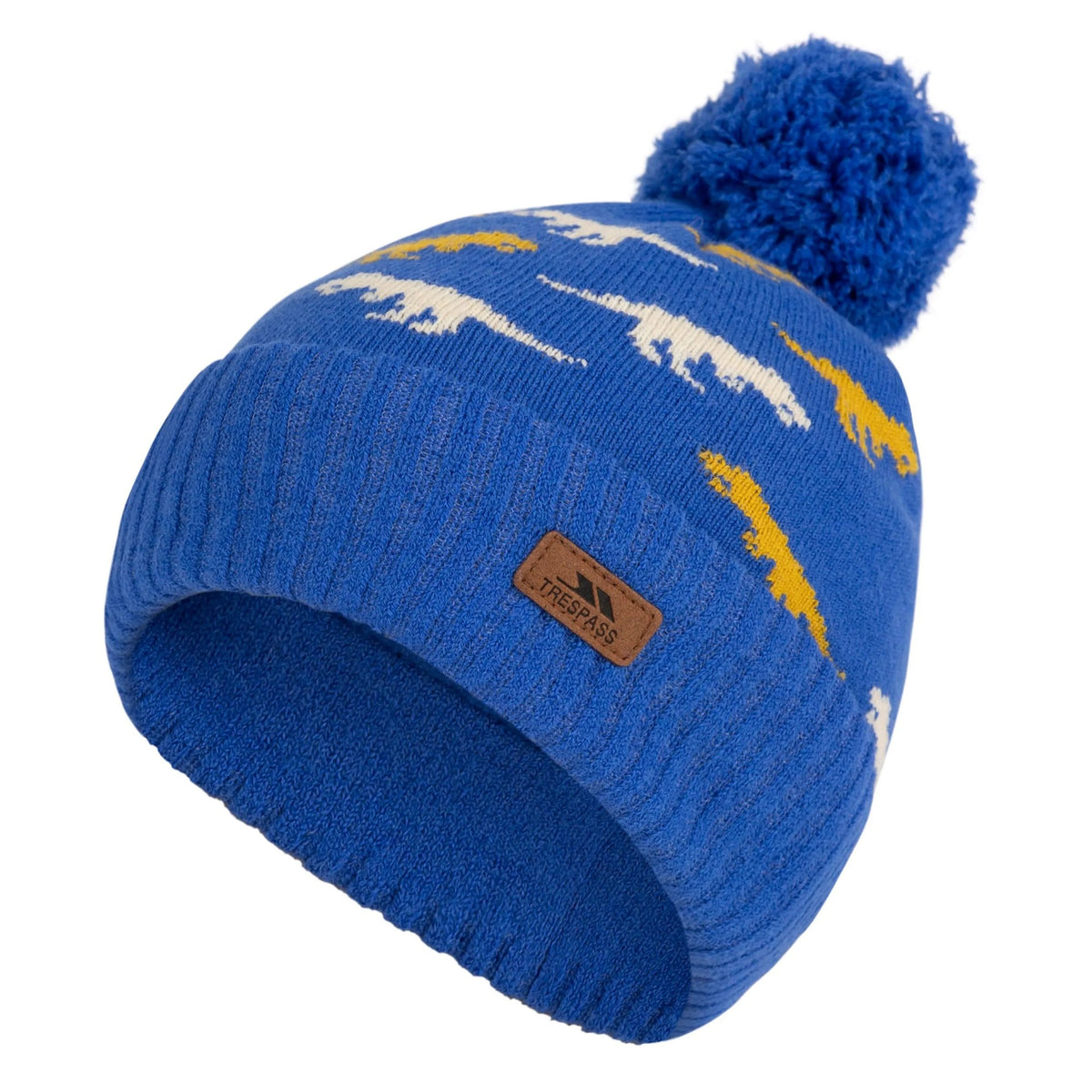 Blue - Front - Trespass Childrens-Kids Dillan Beanie