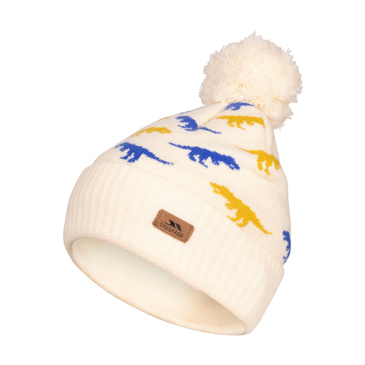 Cream - Front - Trespass Childrens-Kids Dillan Beanie