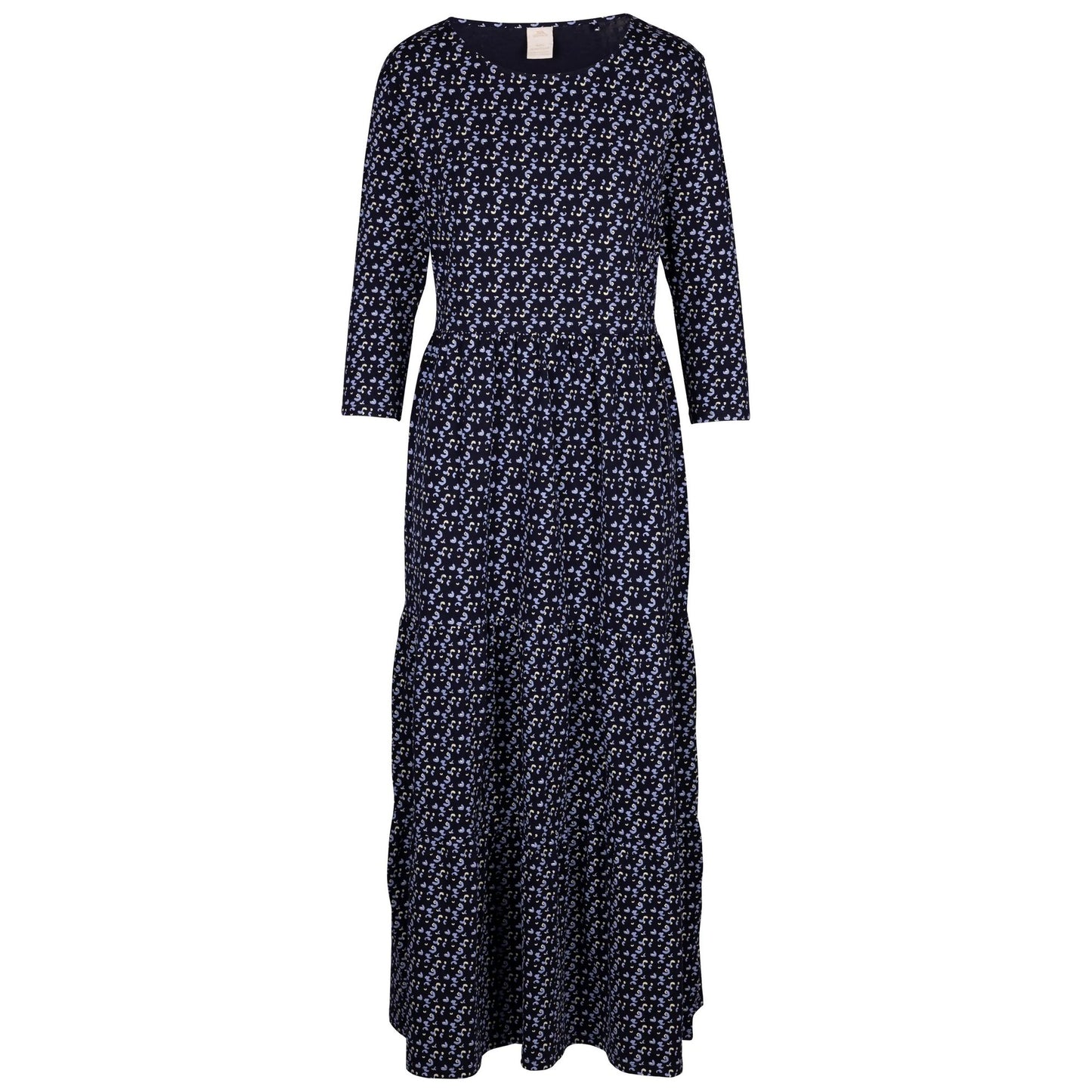 Navy - Front - Trespass Womens-Ladies Hague Tiered Casual Dress