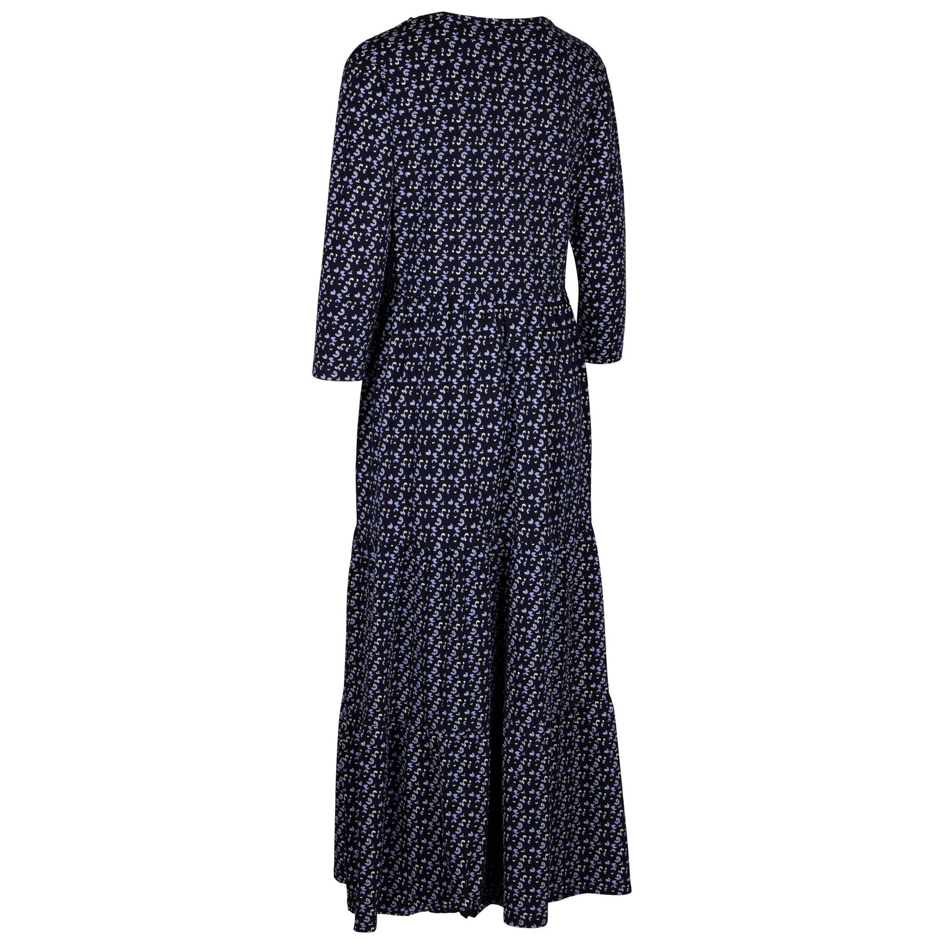 Navy - Back - Trespass Womens-Ladies Hague Tiered Casual Dress