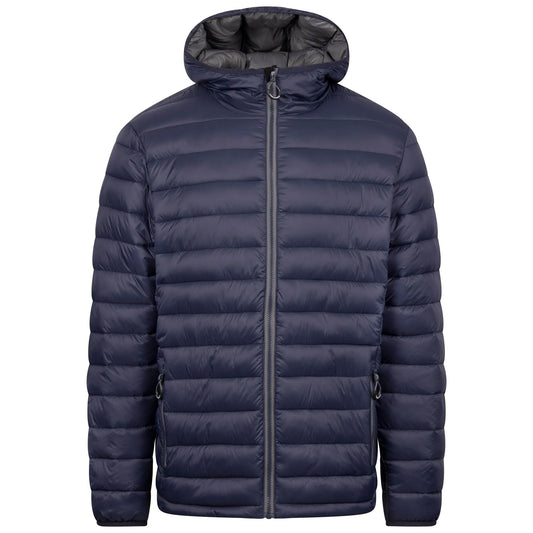 Navy - Front - Trespass Mens Paddley Padded Jacket
