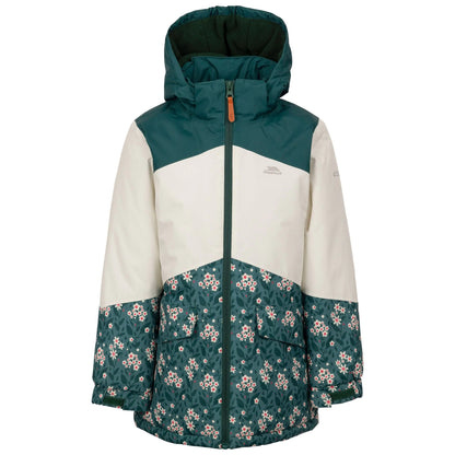Cream - Front - Trespass Girls Jessa Raincoat