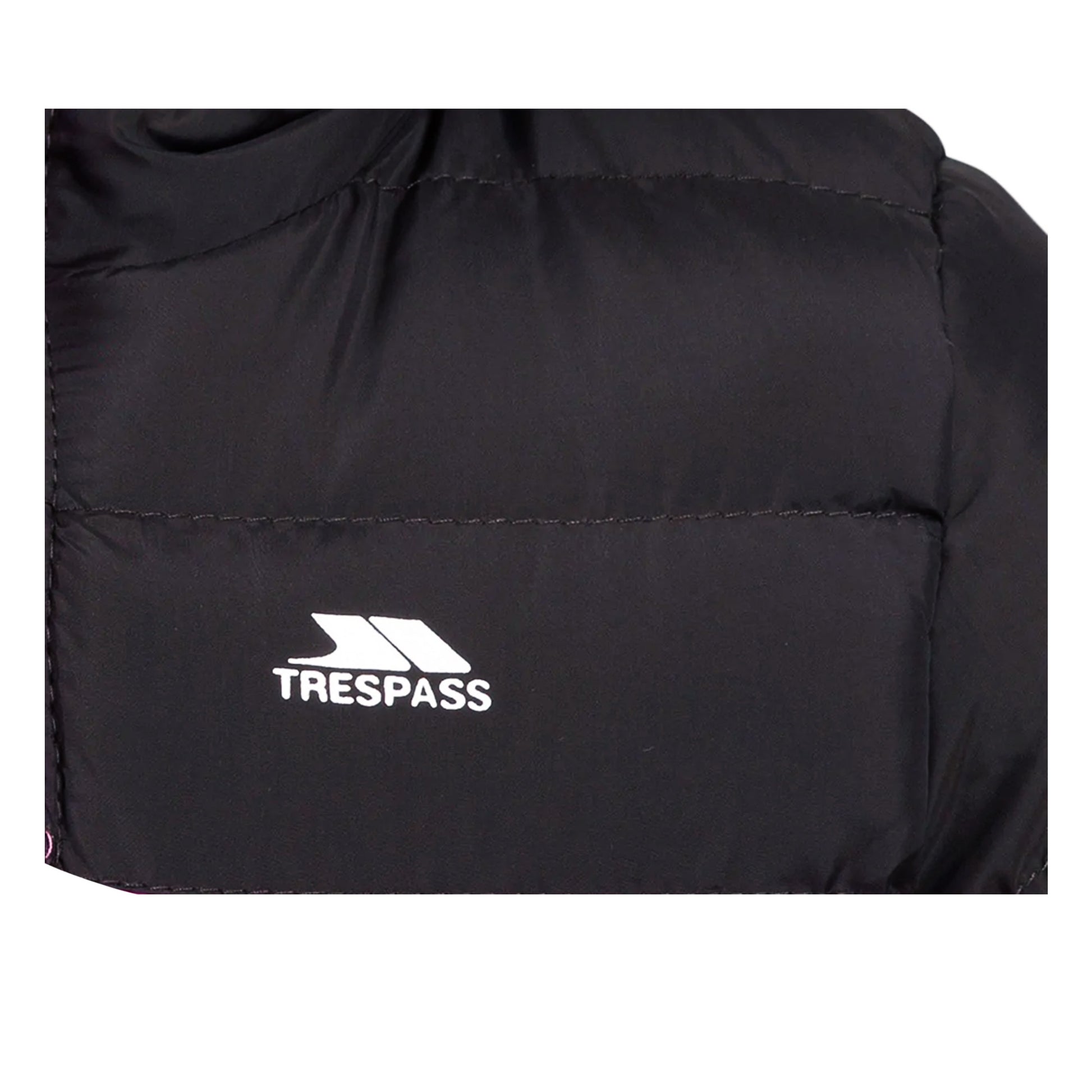 Black - Side - Trespass Childrens-Kids Oskar Padded Jacket