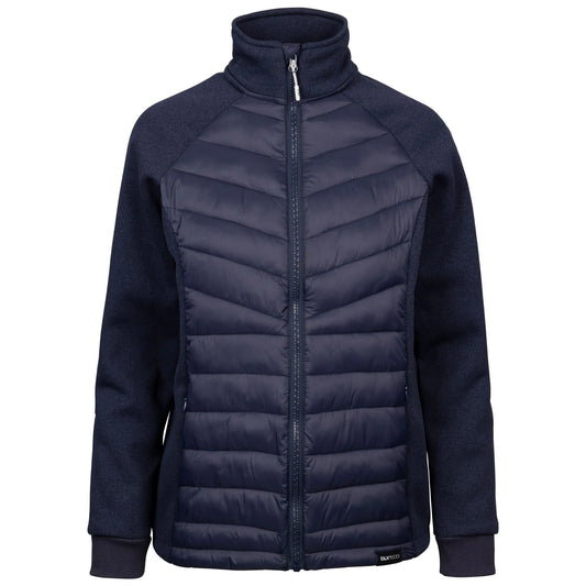 Navy - Front - Trespass Womens-Ladies Luisa DLX Padded Fleece Jacket