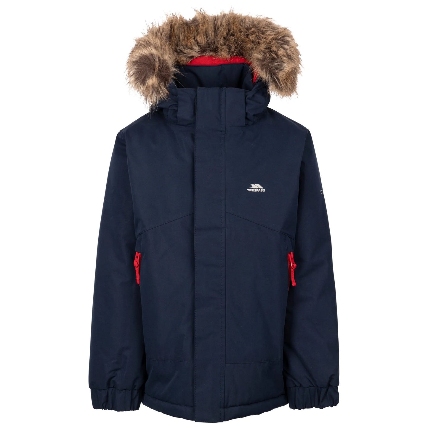 Navy - Front - Trespass Childrens-Kids Wyald Waterproof Jacket