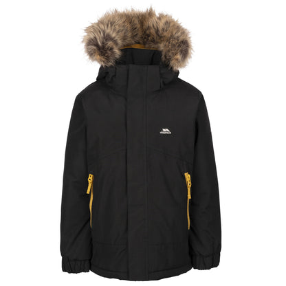 Black - Front - Trespass Childrens-Kids Wyald Waterproof Jacket