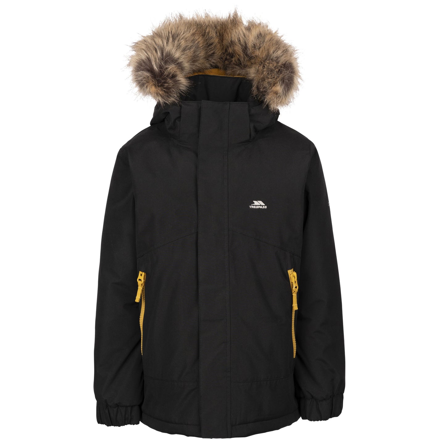 Black - Front - Trespass Childrens-Kids Wyald Waterproof Jacket