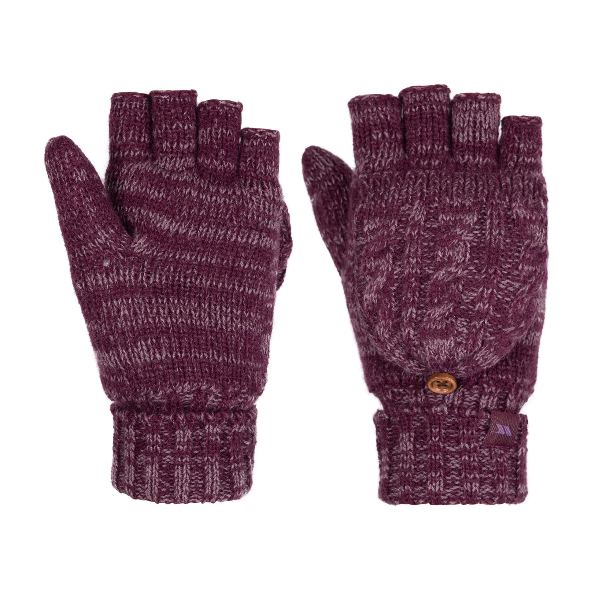 Rose - Side - Trespass Womens-Ladies Kollie Knitted Gloves