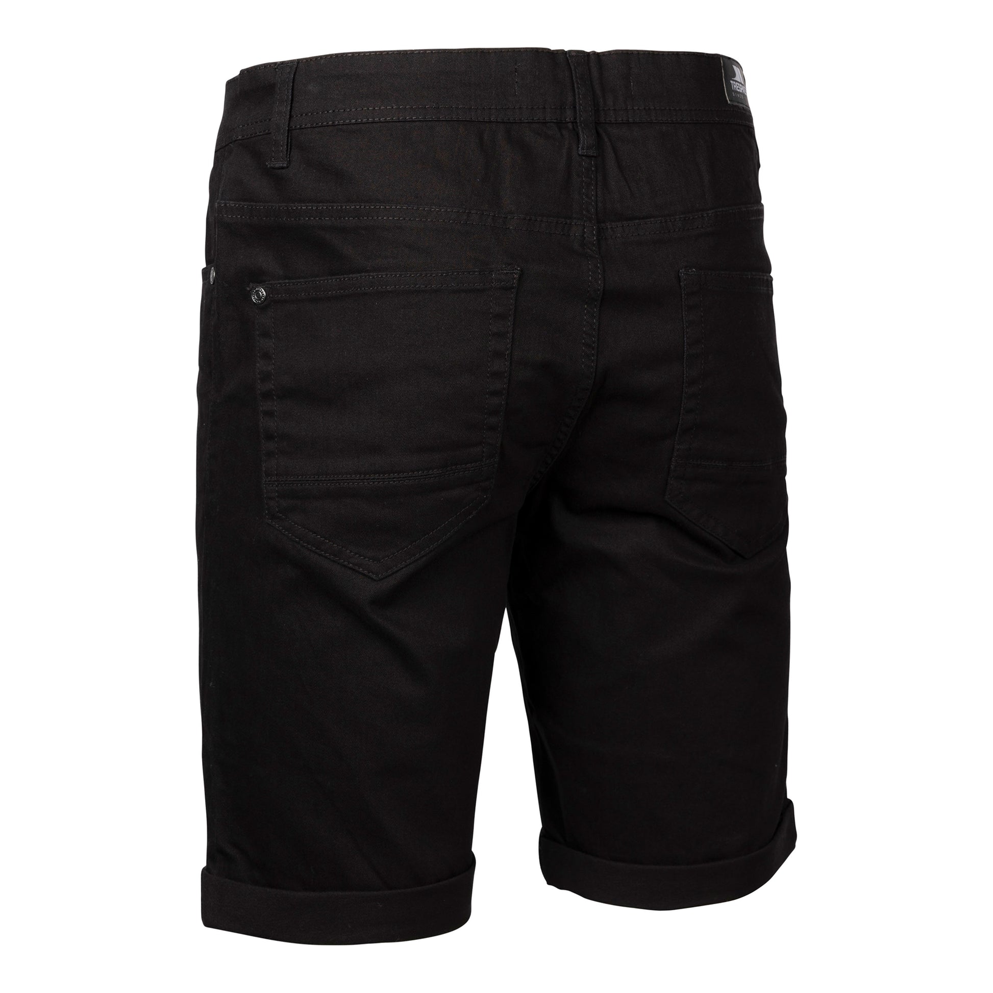 Black - Back - Trespass Mens Marrow Twill Shorts