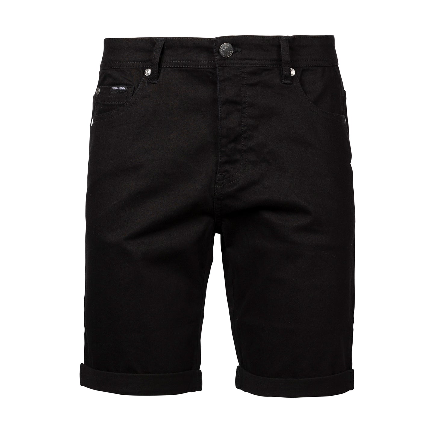 Black - Front - Trespass Mens Marrow Twill Shorts