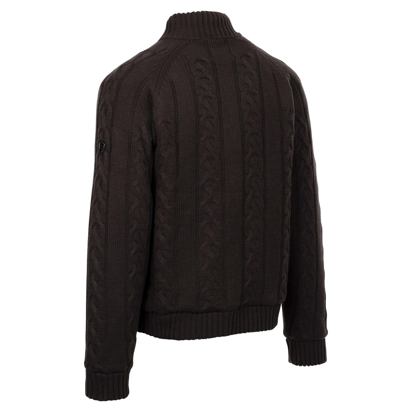 Dark Grey - Back - Trespass Mens Dipton Knitted Jacket