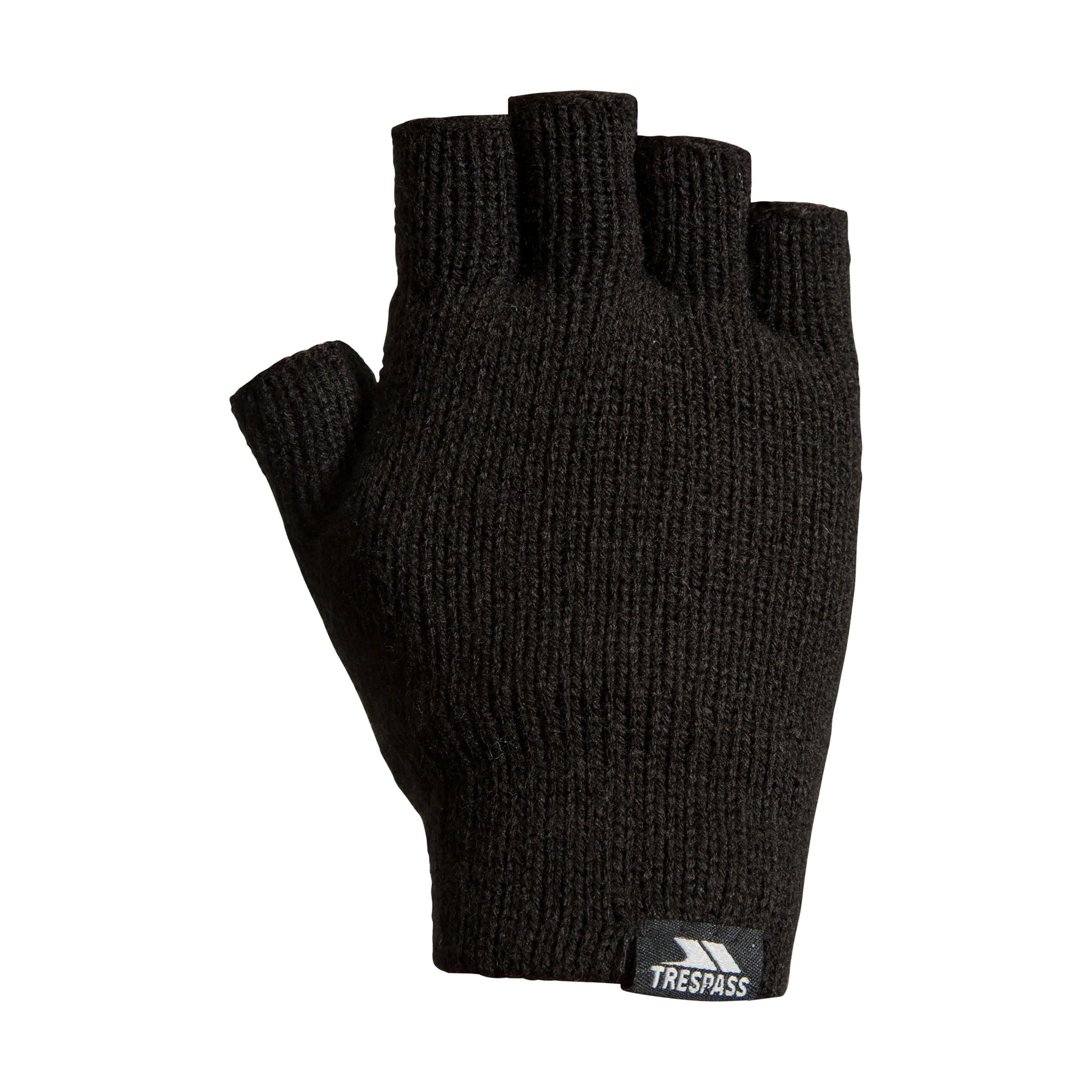 Black - Front - Trespass Unisex Adult Dita Knitted Thinsulate Fingerless Gloves