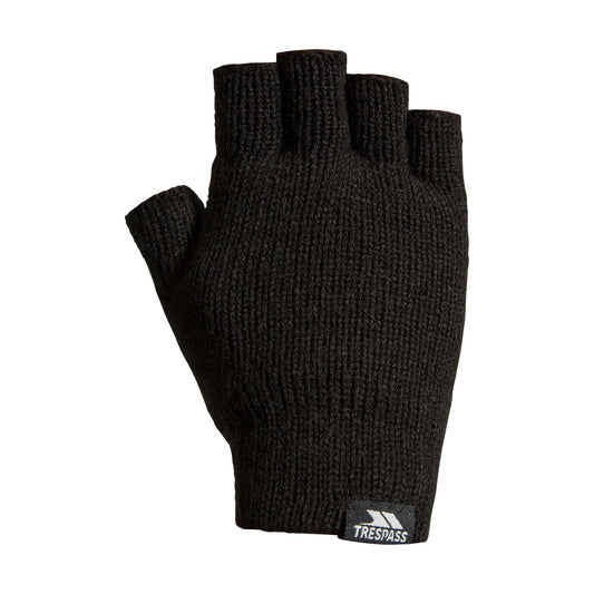 Black - Front - Trespass Unisex Adult Dita Knitted Thinsulate Fingerless Gloves