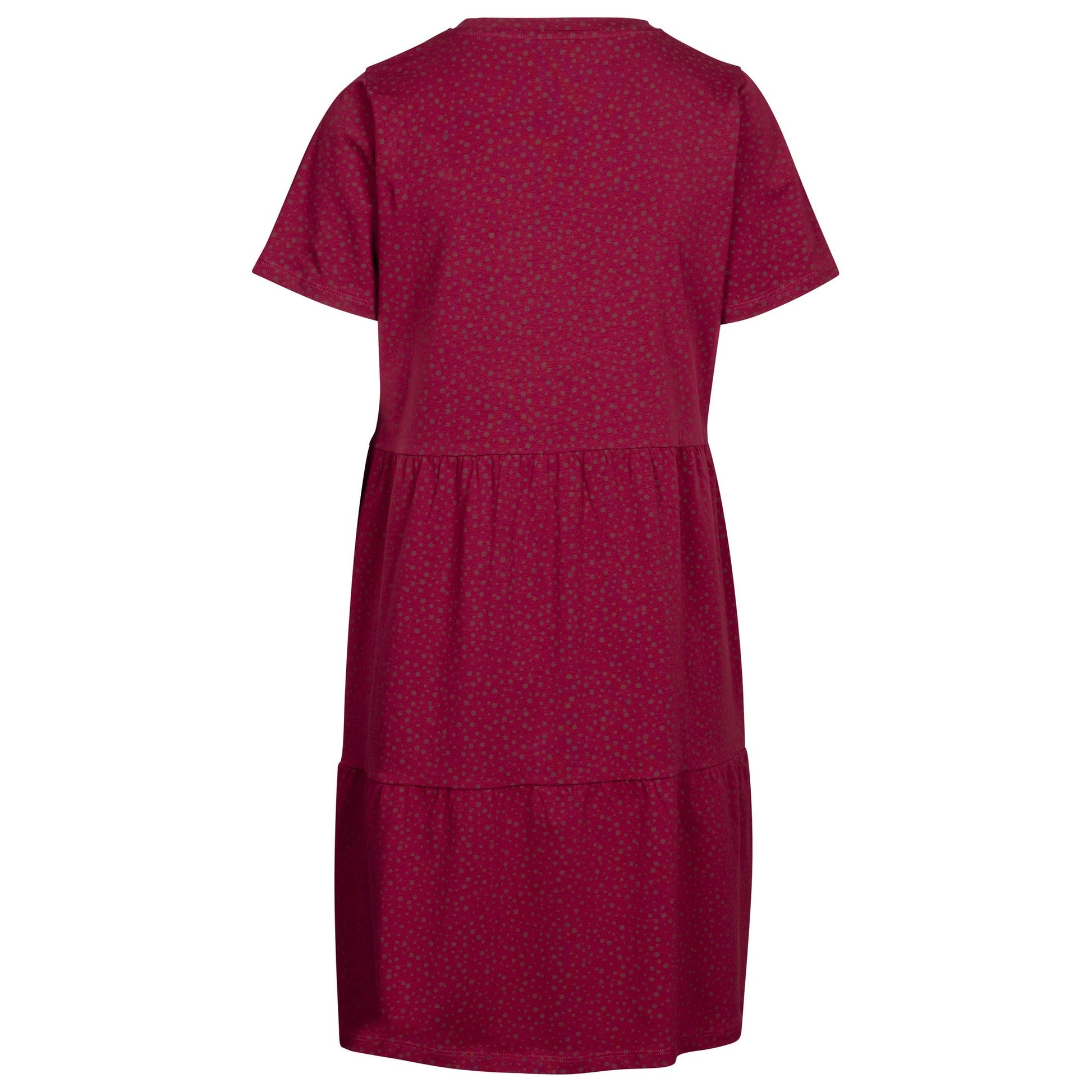 Dark Cherry - Back - Trespass Womens-Ladies Jillian Spotted Casual Dress