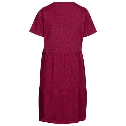 Dark Cherry - Back - Trespass Womens-Ladies Jillian Spotted Casual Dress