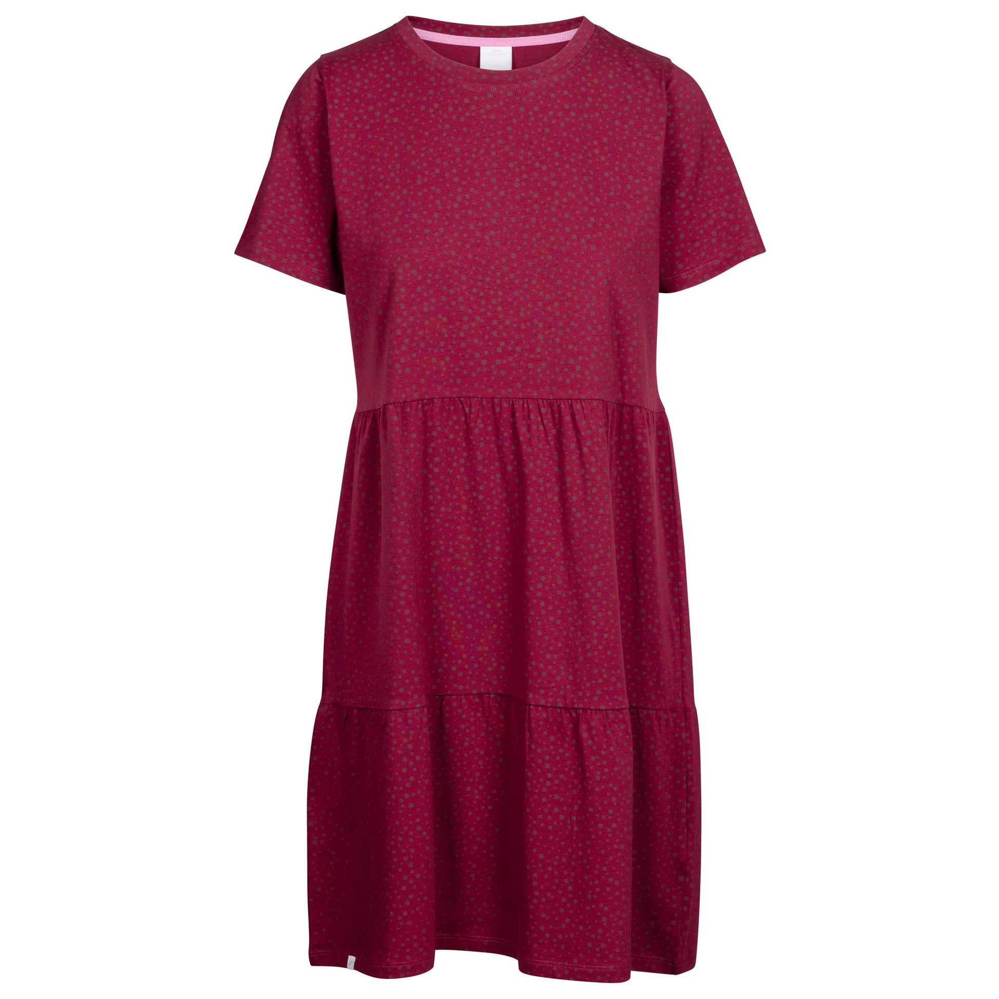 Dark Cherry - Front - Trespass Womens-Ladies Jillian Spotted Casual Dress