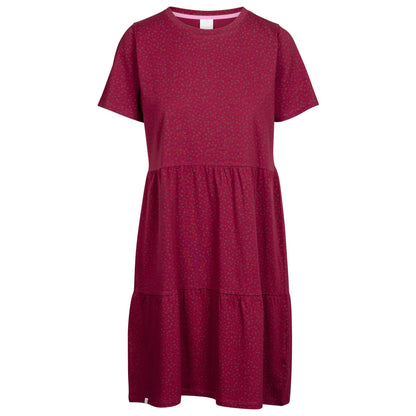 Dark Cherry - Front - Trespass Womens-Ladies Jillian Spotted Casual Dress