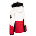 Red - Back - Trespass Girls Shelbie DLX Ski Jacket