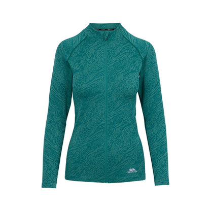 Spruce Green - Front - Trespass Womens-Ladies Kottayam Zipped Active Top