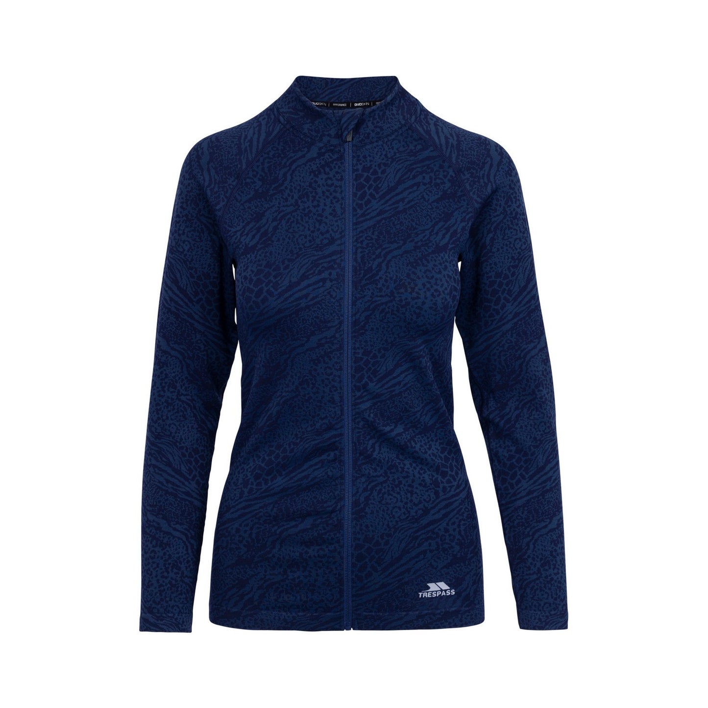 Navy - Front - Trespass Womens-Ladies Kottayam Zipped Active Top