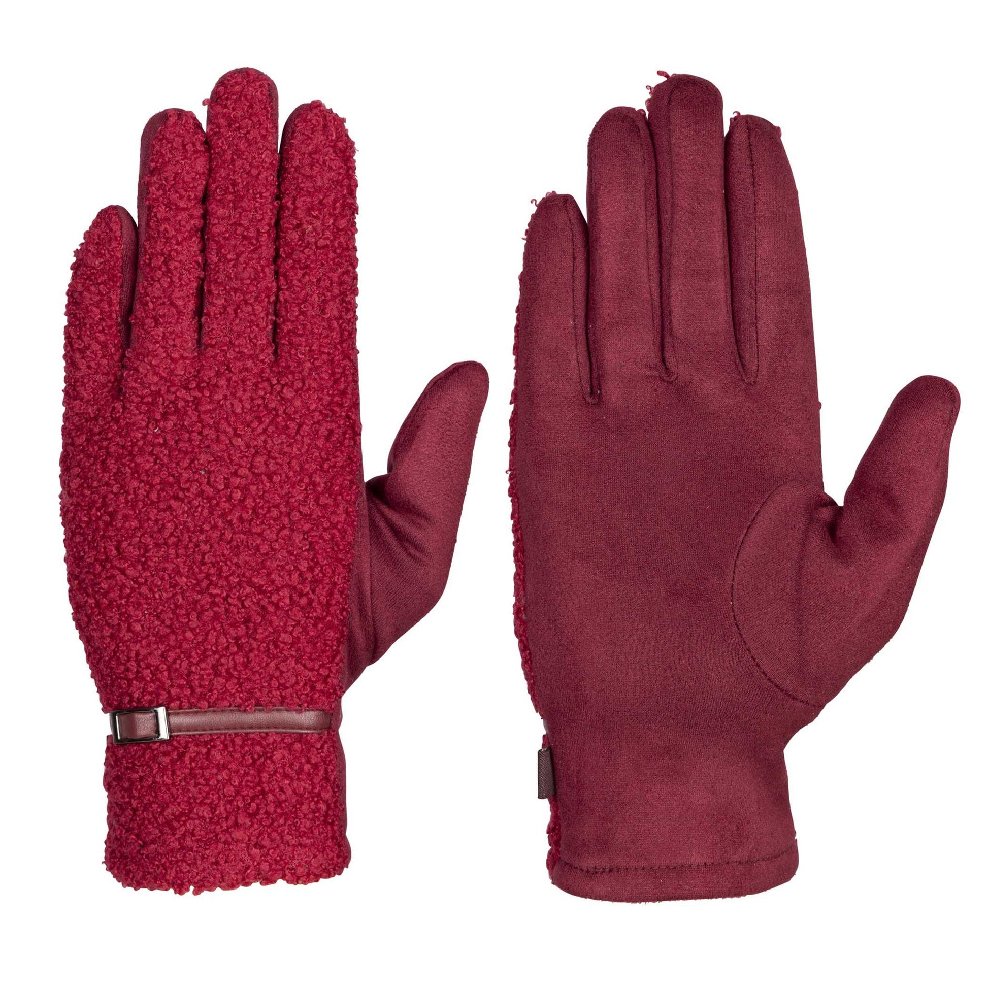 Mulberry - Side - Trespass Womens-Ladies Pisa Sherpa Winter Gloves