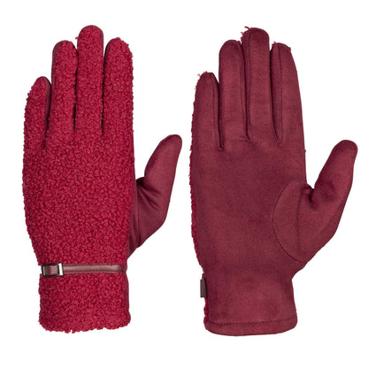 Mulberry - Side - Trespass Womens-Ladies Pisa Sherpa Winter Gloves