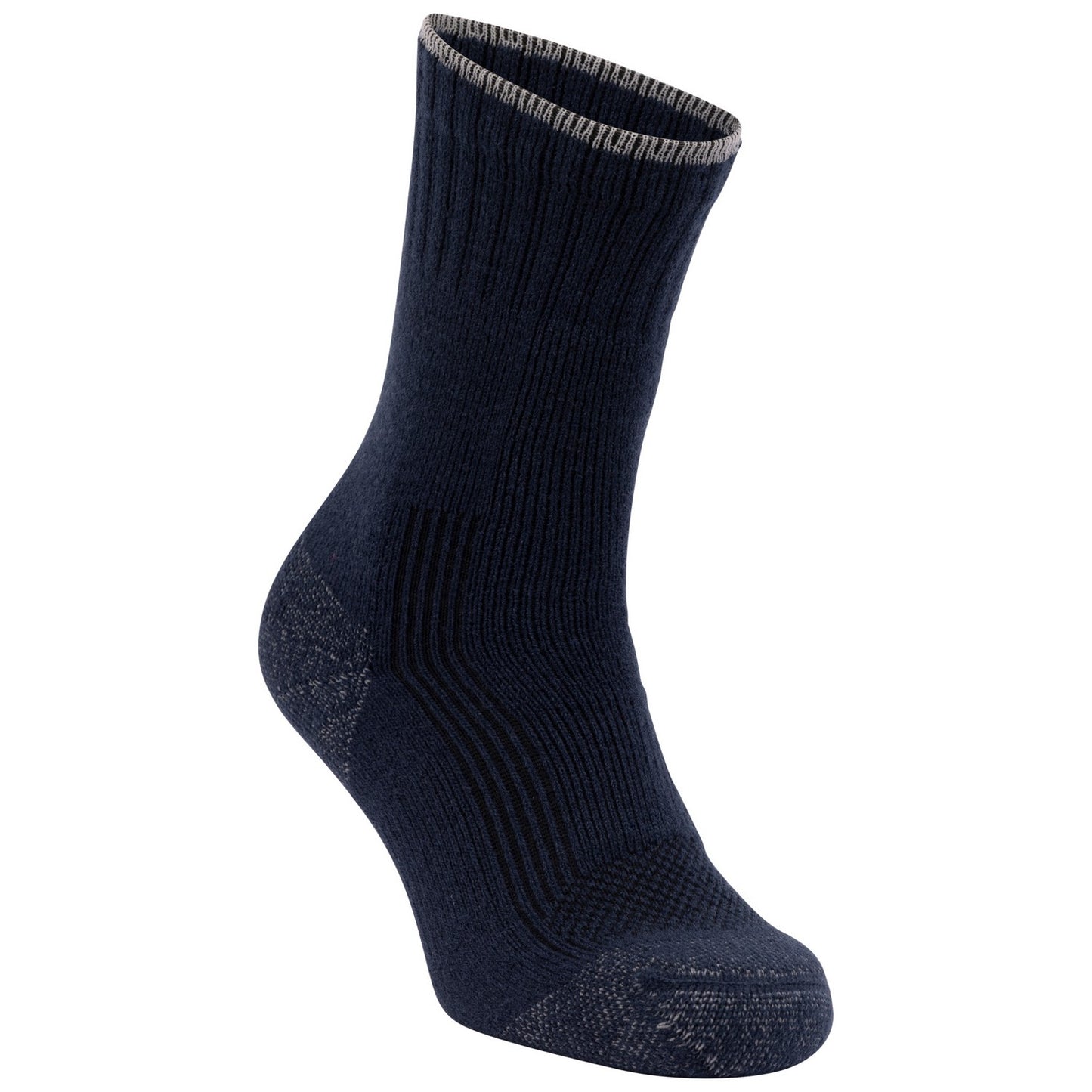 Navy-Black - Front - Trespass Unisex Adult Lando Socks (Pack of 2)