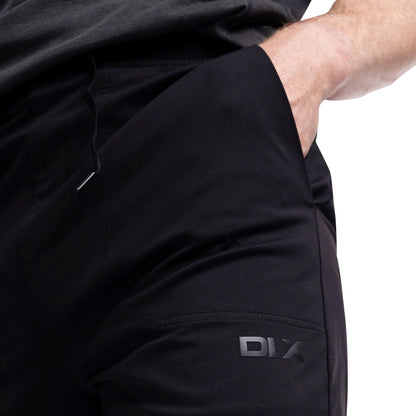 Black - Side - Trespass Mens Tusk DLX Active Jogging Bottoms