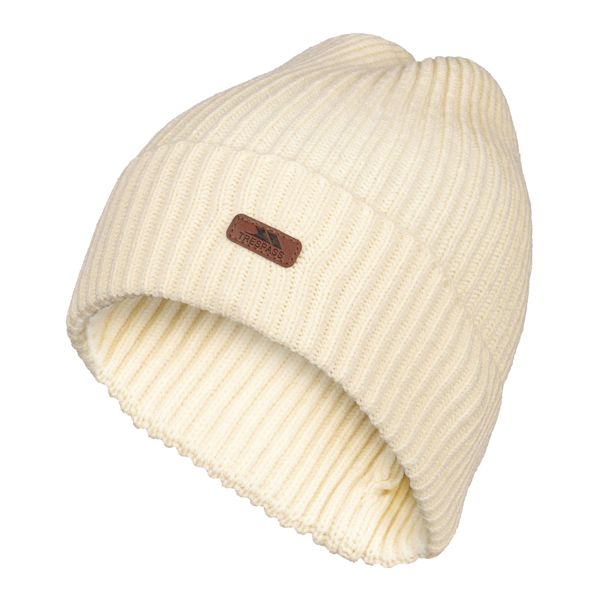 Cream - Front - Trespass Unisex Adult Dornan Beanie