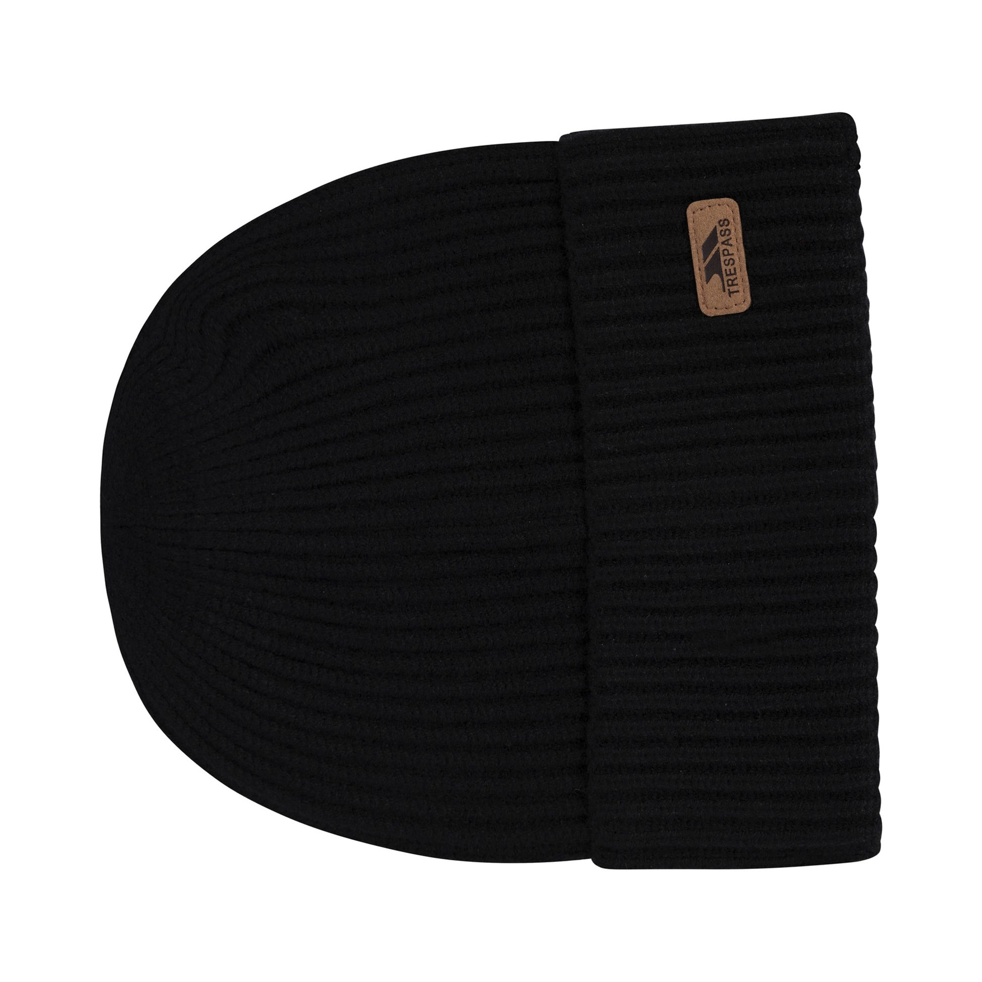 Black - Side - Trespass Unisex Adult Dornan Beanie