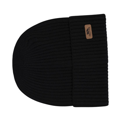 Black - Side - Trespass Unisex Adult Dornan Beanie