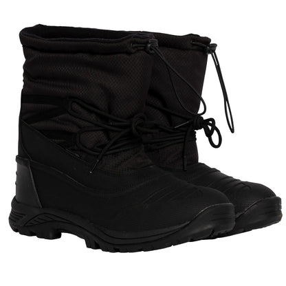 Black - Front - Trespass Mens Novern Waterproof Snow Boots
