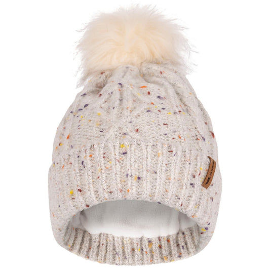 Beige - Front - Trespass Womens-Ladies Agave Beanie