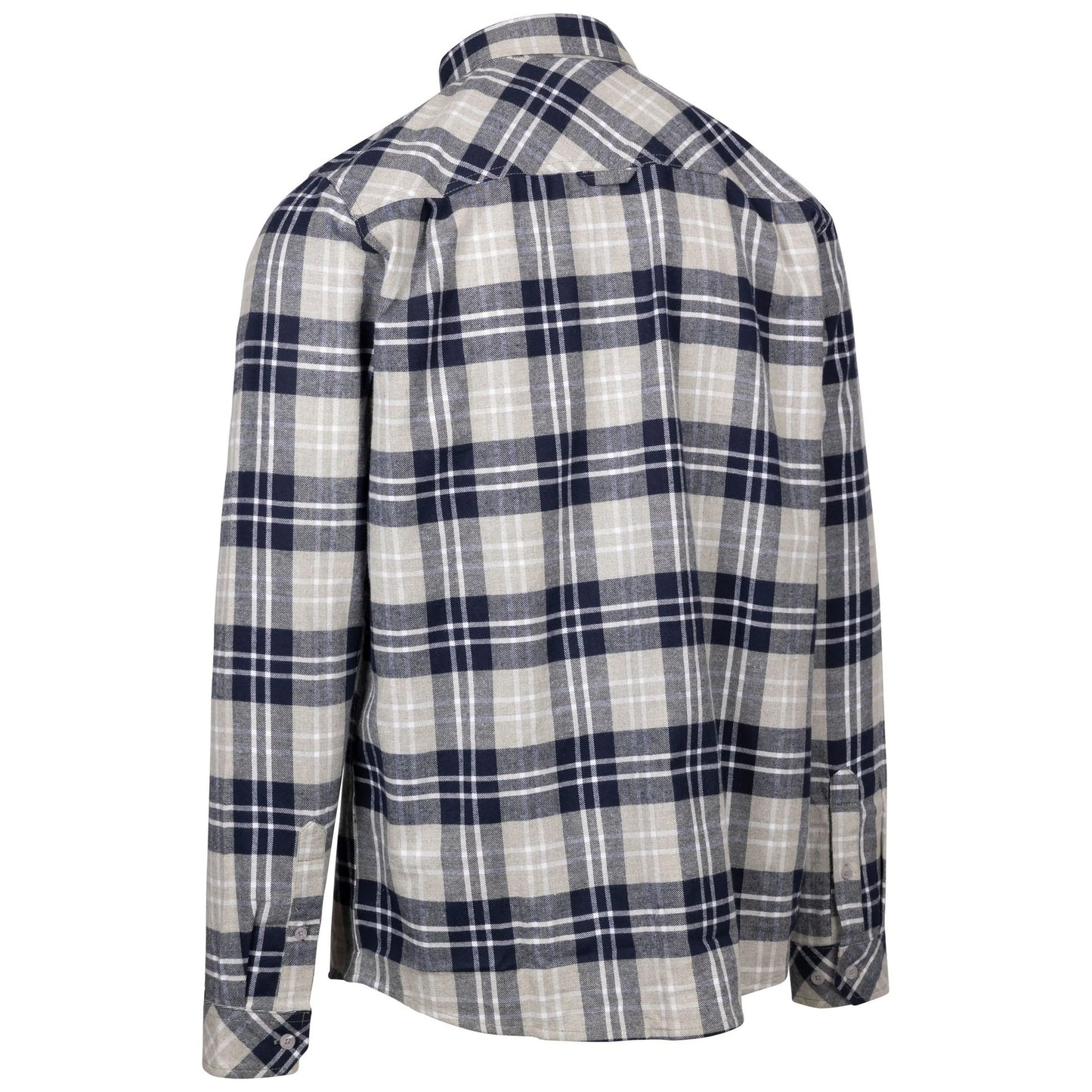 Navy - Back - Trespass Mens Dawlish Checked Shirt