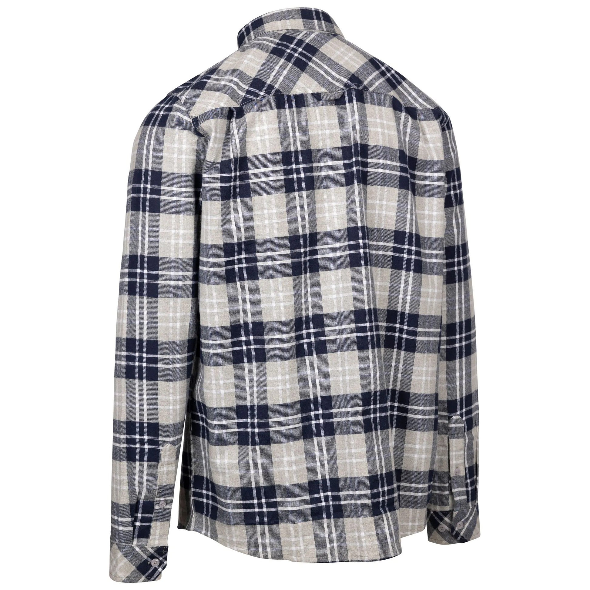 Navy - Back - Trespass Mens Dawlish Checked Shirt