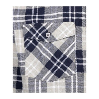 Navy - Side - Trespass Mens Dawlish Checked Shirt