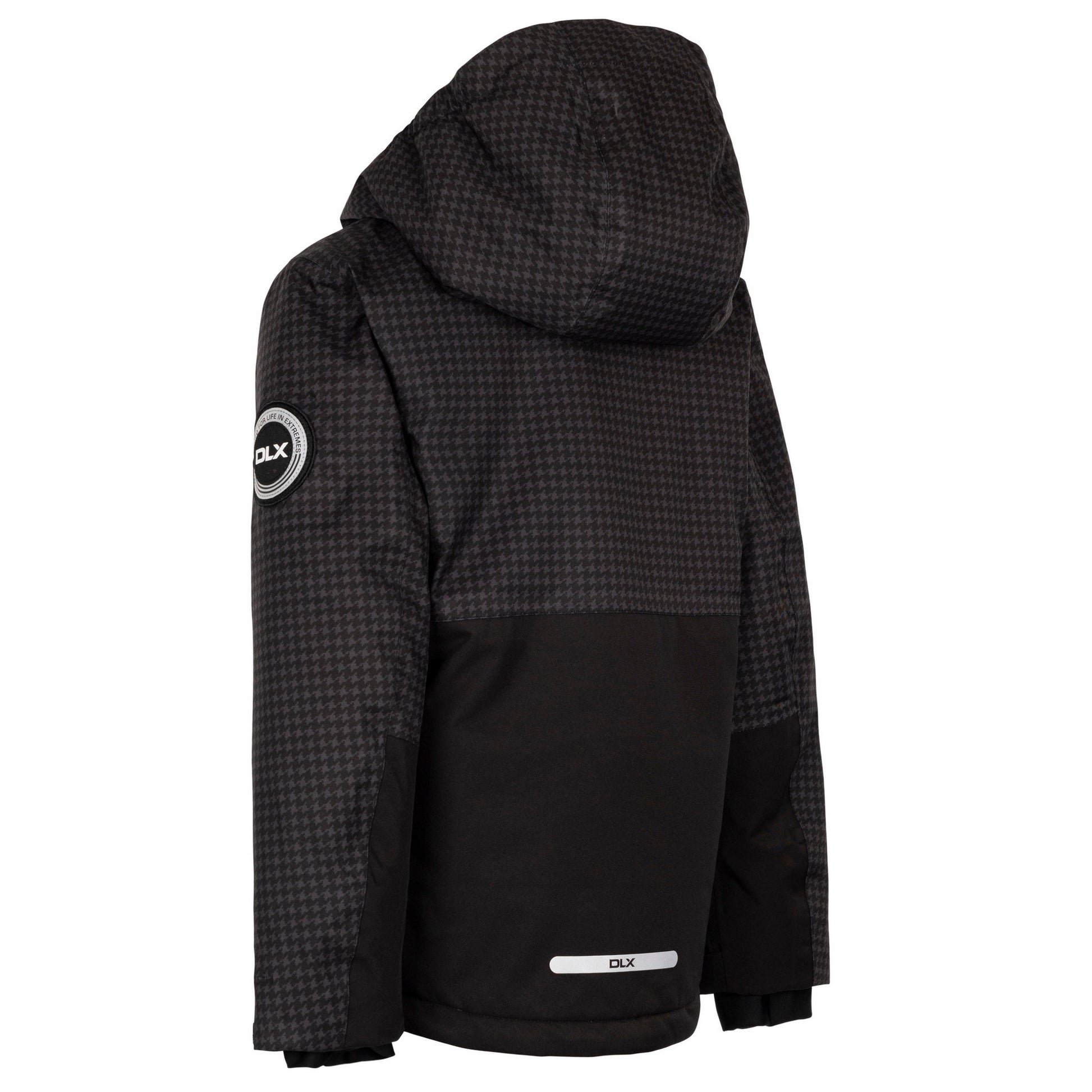 Black - Back - Trespass Childrens-Kids Keeya DLX Ski Jacket